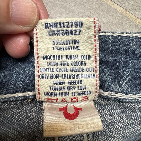 True Religion Women’s Becky Big T Jeans Bootcut Embroidered Stitch Size 27 USA - Picture 6 of 14